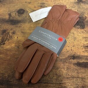 NWT Charter Club Leather Gloves - Brown